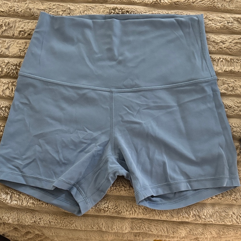 Lululemon blue biker shorts